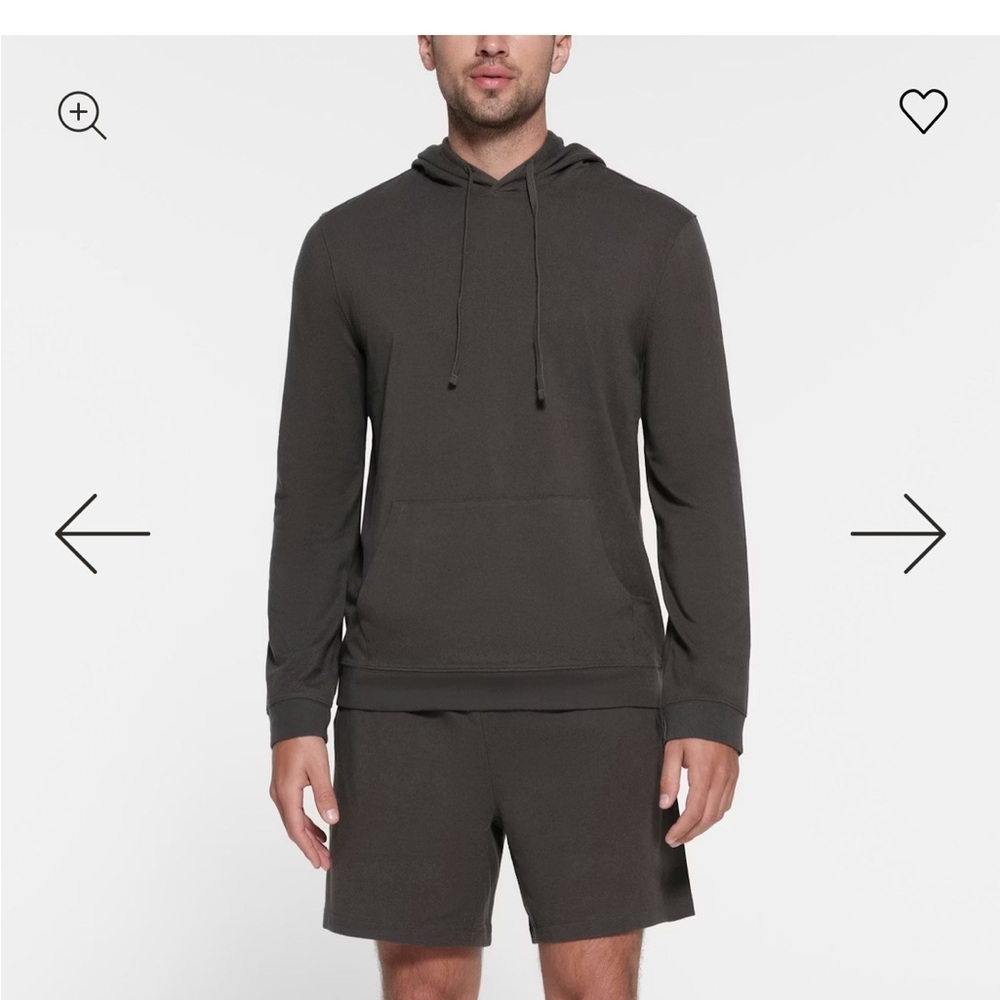 NWT SKIMS brown outdoor jersey hoodie iron XL top shirt gift